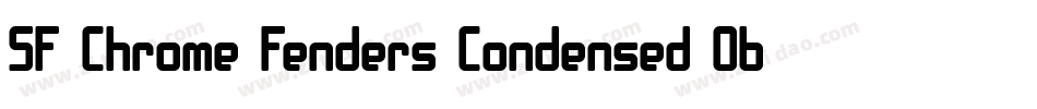 SF Chrome Fenders Condensed Oblique字体转换